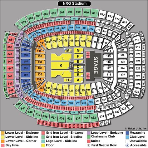 The Field Level at NRG Stadium is all 100-Level sections. Tickets on this level are great for any event and bring fans close to the action or show on the field. ... Interactive Seating Chart. Event Schedule. Texans; Concert; Other; 2 Mar. Houston Rodeo - Hardy. NRG Stadium - Houston, TX. Saturday, March 2 at 2:45 PM. Tickets; 3 Mar. Houston ...
